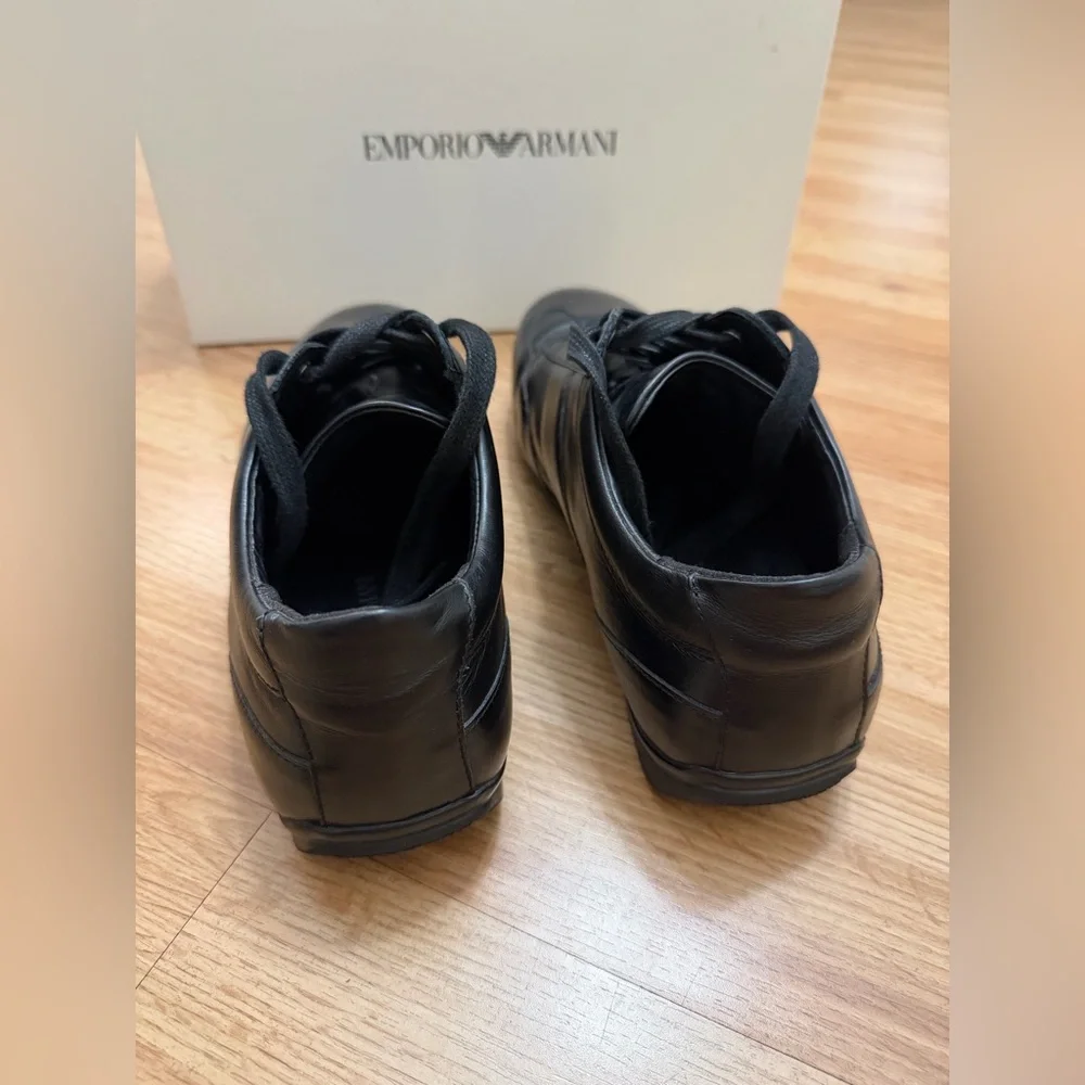 Emporio Armani Men's Black Laced Shoes Size 8 - Picture 3 of 11